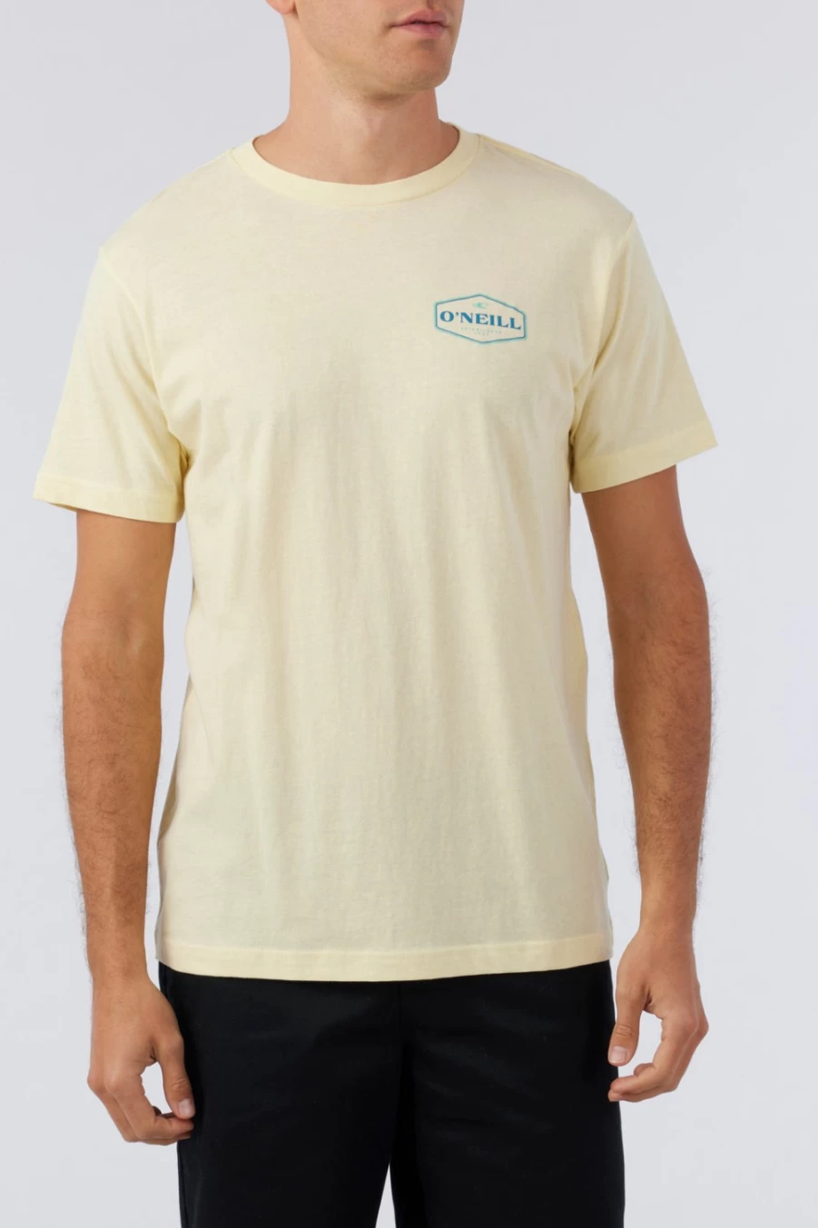 O'Neill Men's Howler Tee T-Shirt in Pale Yellow | Classic Fit Casual Top