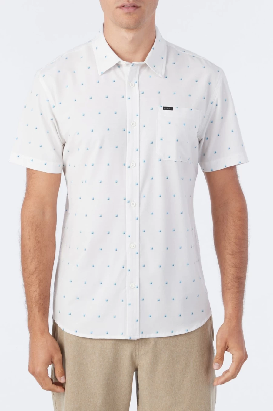 O'Neill Men's TRVLR UPF Traverse Standard Shirt - White Sun Protection Travel Shirt