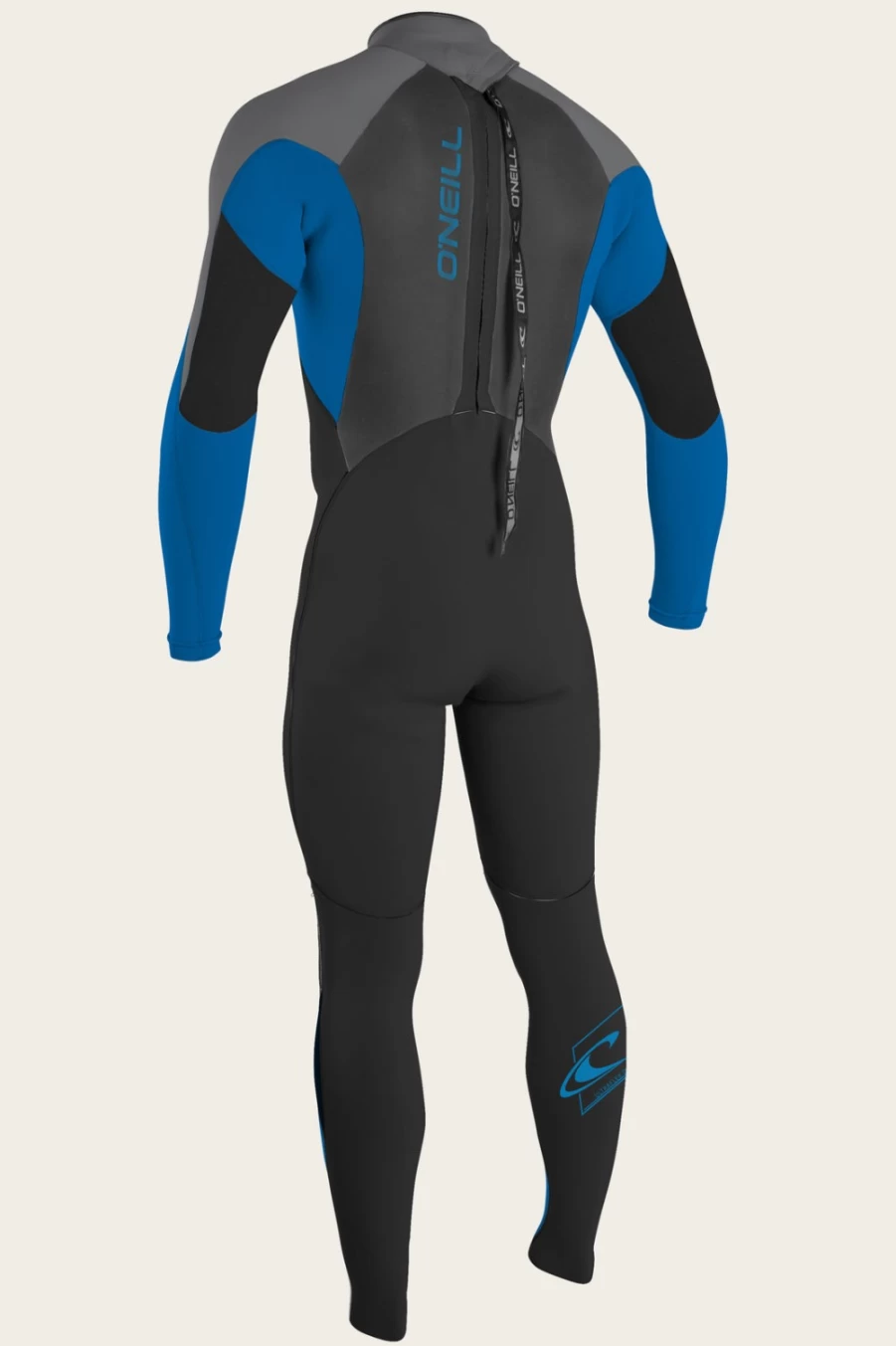 O'Neill Men's Epic 3/2mm Back Zip Full Wetsuit - Black/Ocean/Smoke