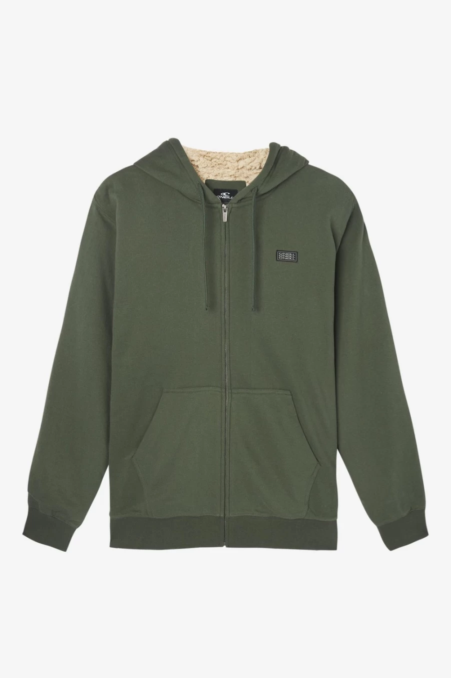 O'Neill Men's Fifty Two Sherpa Fleece Jacket in Olive - Warm & Cozy Sherpa-Lined Outerwear
