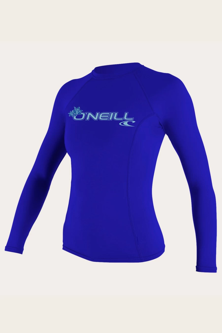 O'Neill Women's Long Sleeve Rash Guard - Basic 50+ UPF Sun Protection - Tahiblu Color