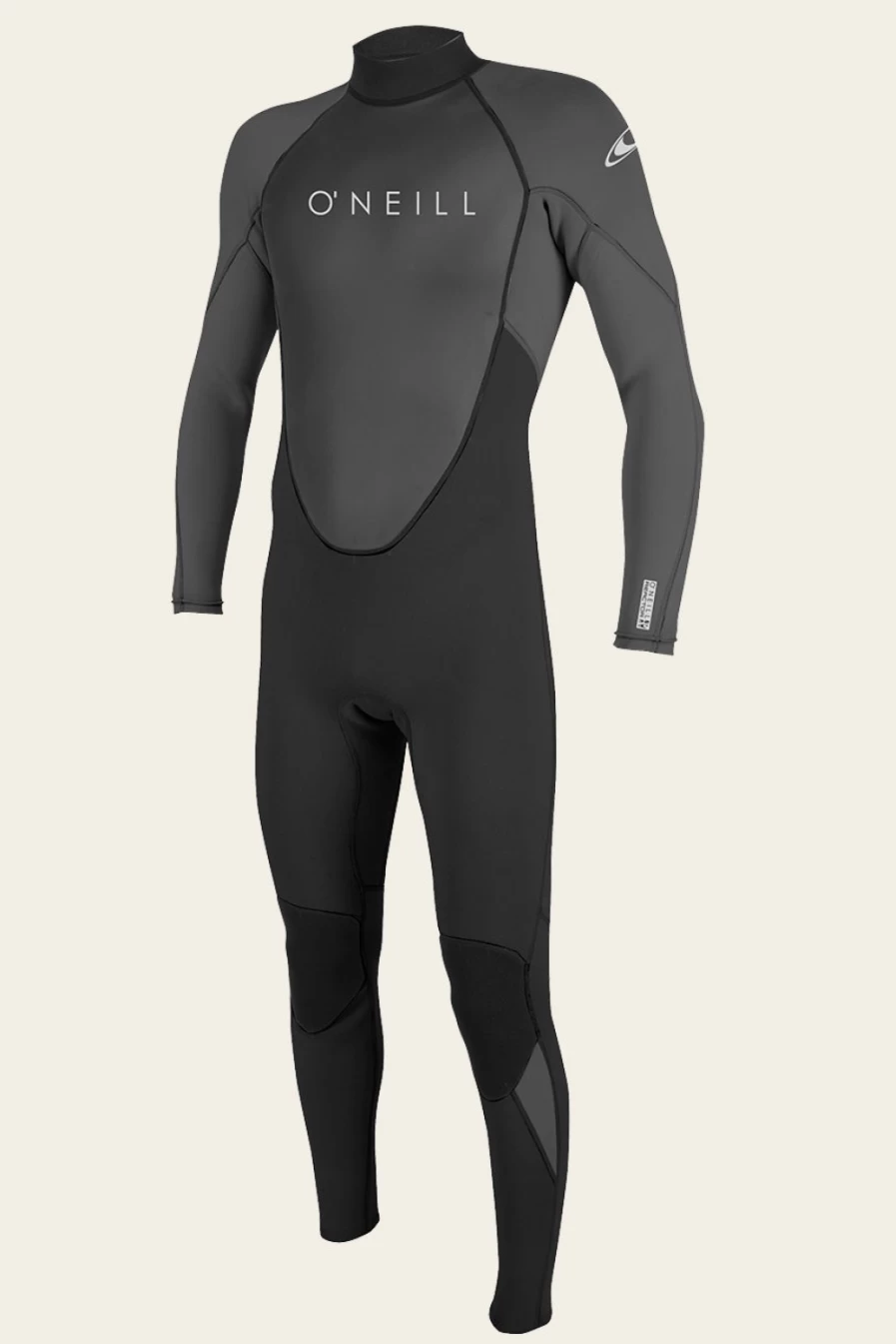 O'Neill Men's Reactor-2 3/2mm Back Zip Full Wetsuit - Black/Graphite