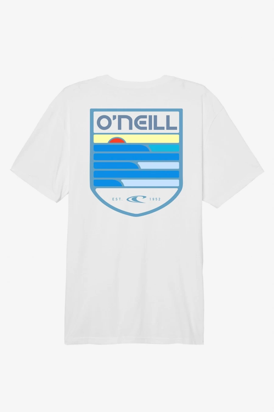 O'Neill Men's White Crested Tee - Premium Cotton T-Shirt for Men