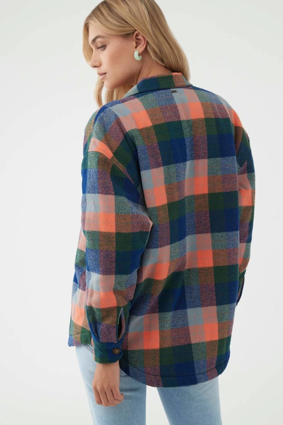 O'Neill Women's Twilight Blue Petrina Flannel Shirt Jacket