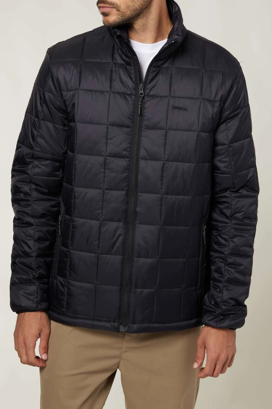 O'Neill Men's Black Trvlr Away Packable Jacket - Lightweight Travel Windbreaker