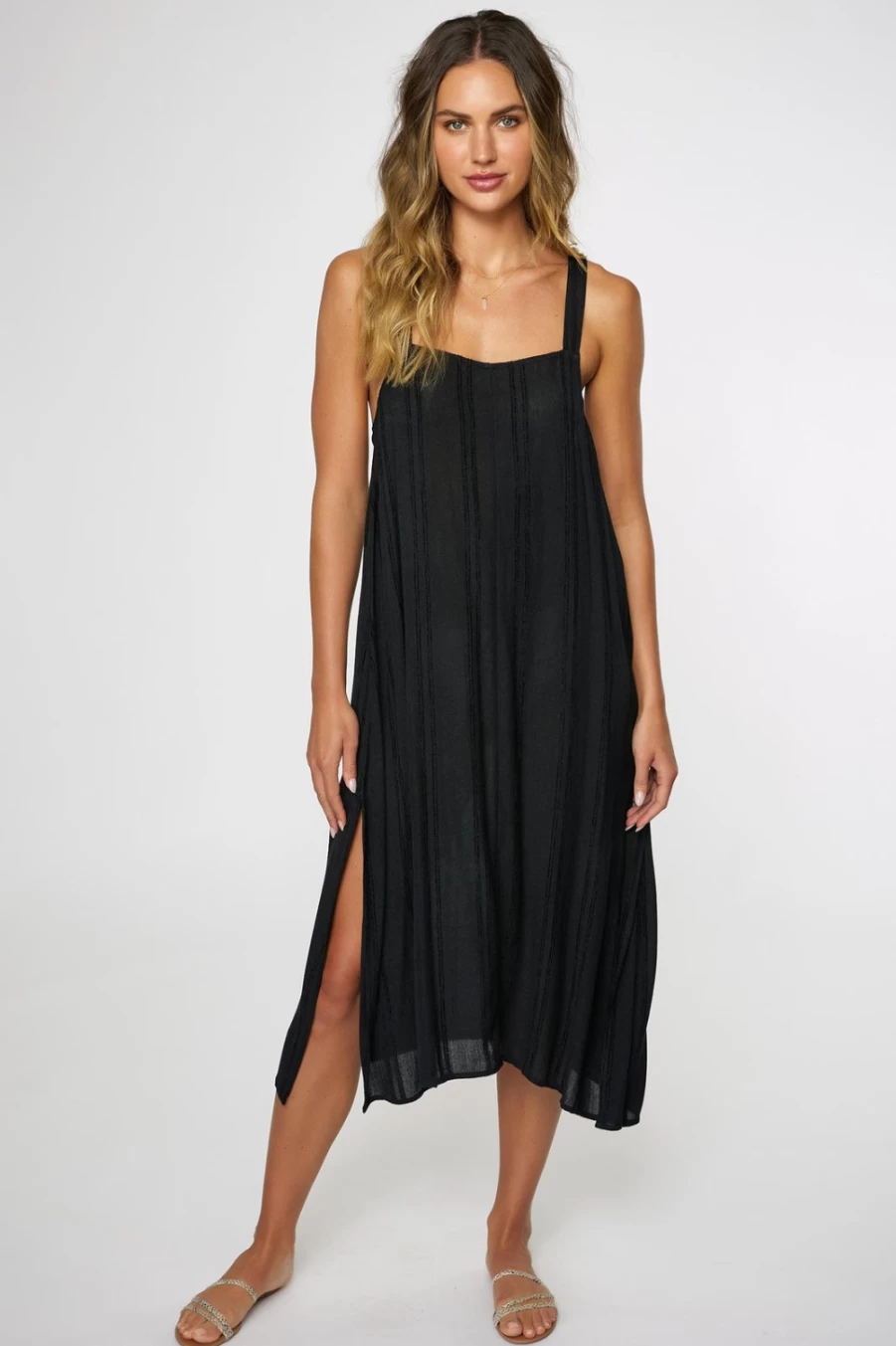 O'Neill Women's Black Saltwater Solids Miranda Dress Cover-Up