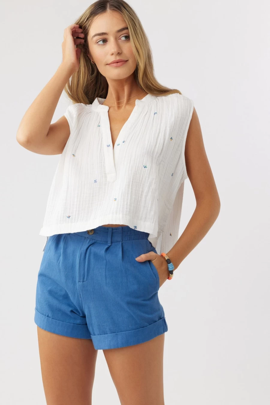 O'Neill Women's Benton Shorts in Classic Blue | Comfort & Style