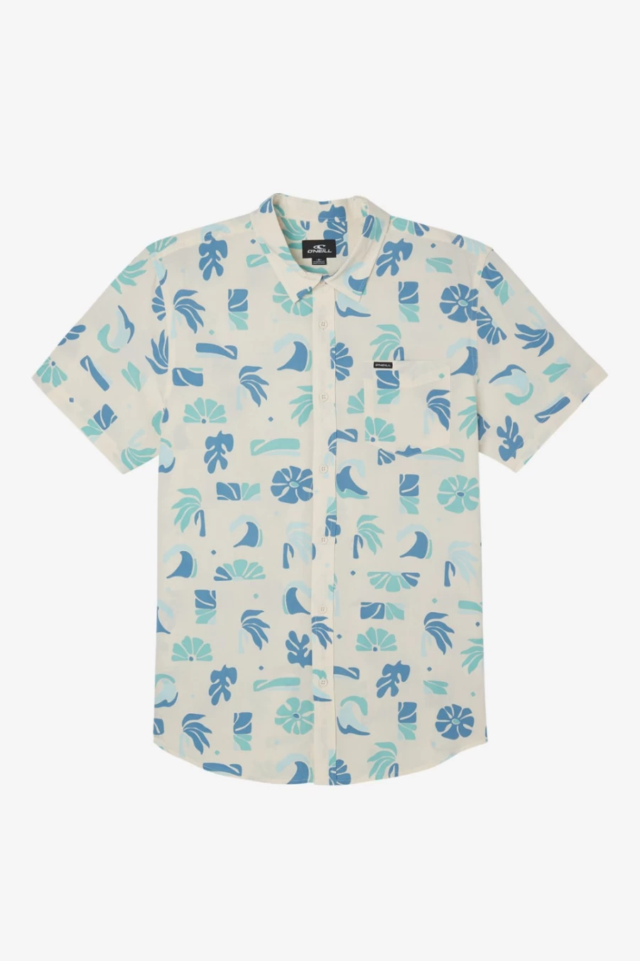 O'Neill Men's Eco Modern Shirt in Cream - Oasis SS Style