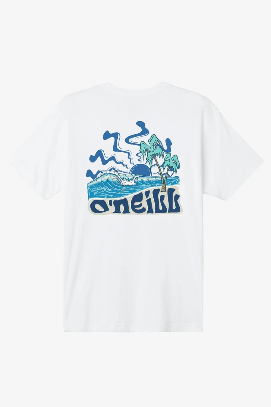 O'Neill Men's Wavvy Tee - White Classic Fit T-Shirt
