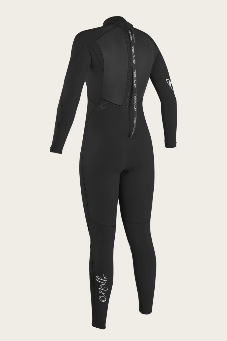 O'Neill Women's Epic 4/3mm Back Zip Full Wetsuit - Black/Black (Blk/Blk)