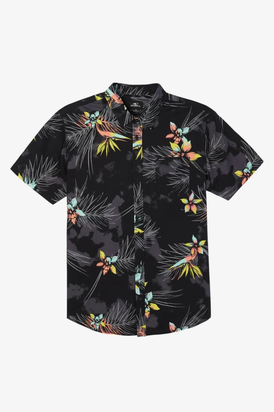 O'Neill Men's Black Quiver Stretch Standard Shirt - Comfort Fit Casual Wear