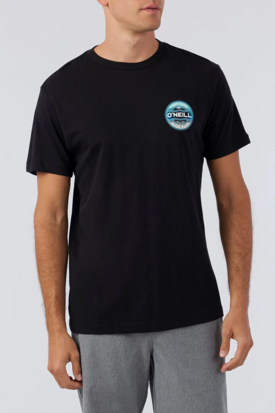 O'Neill Men's Black Ripple Tee - Stylish Casual Short Sleeve T-Shirt