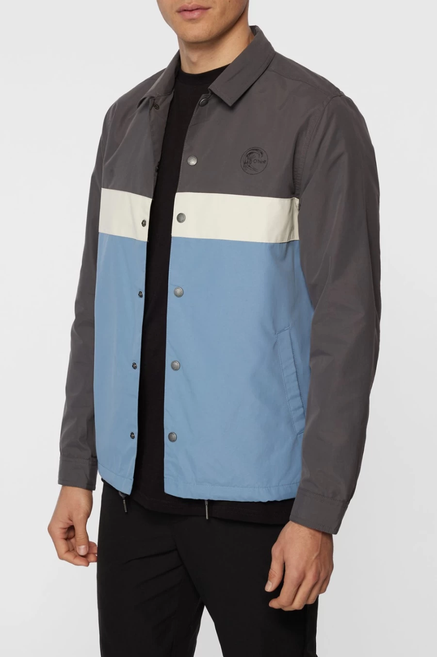 O'Neill Men's Daybreak Jacket in Blueshadow - Lightweight Waterproof Outdoor Windbreaker