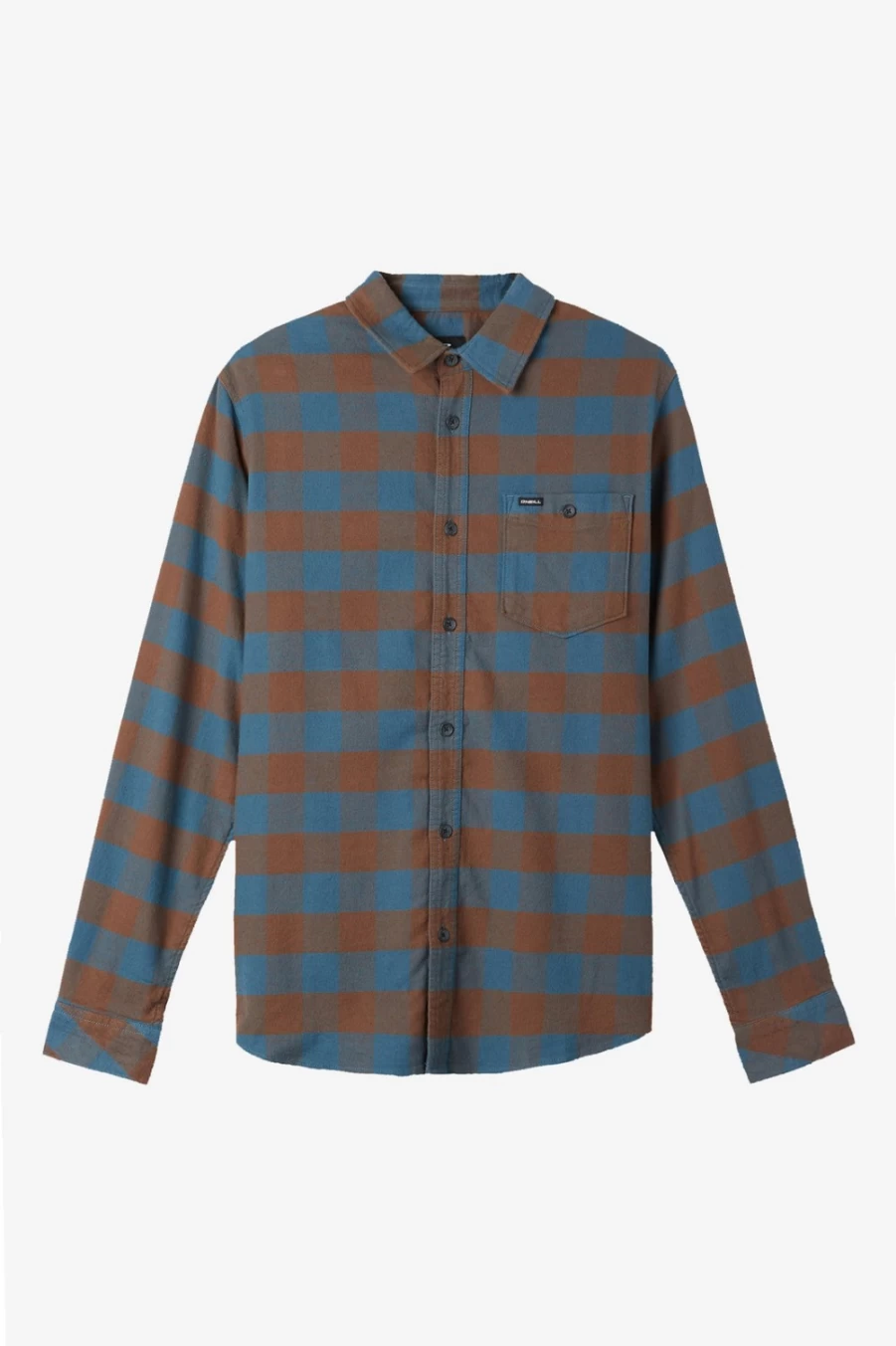 O'Neill Men's Blue Buffalo Stretch Flannel Shirt