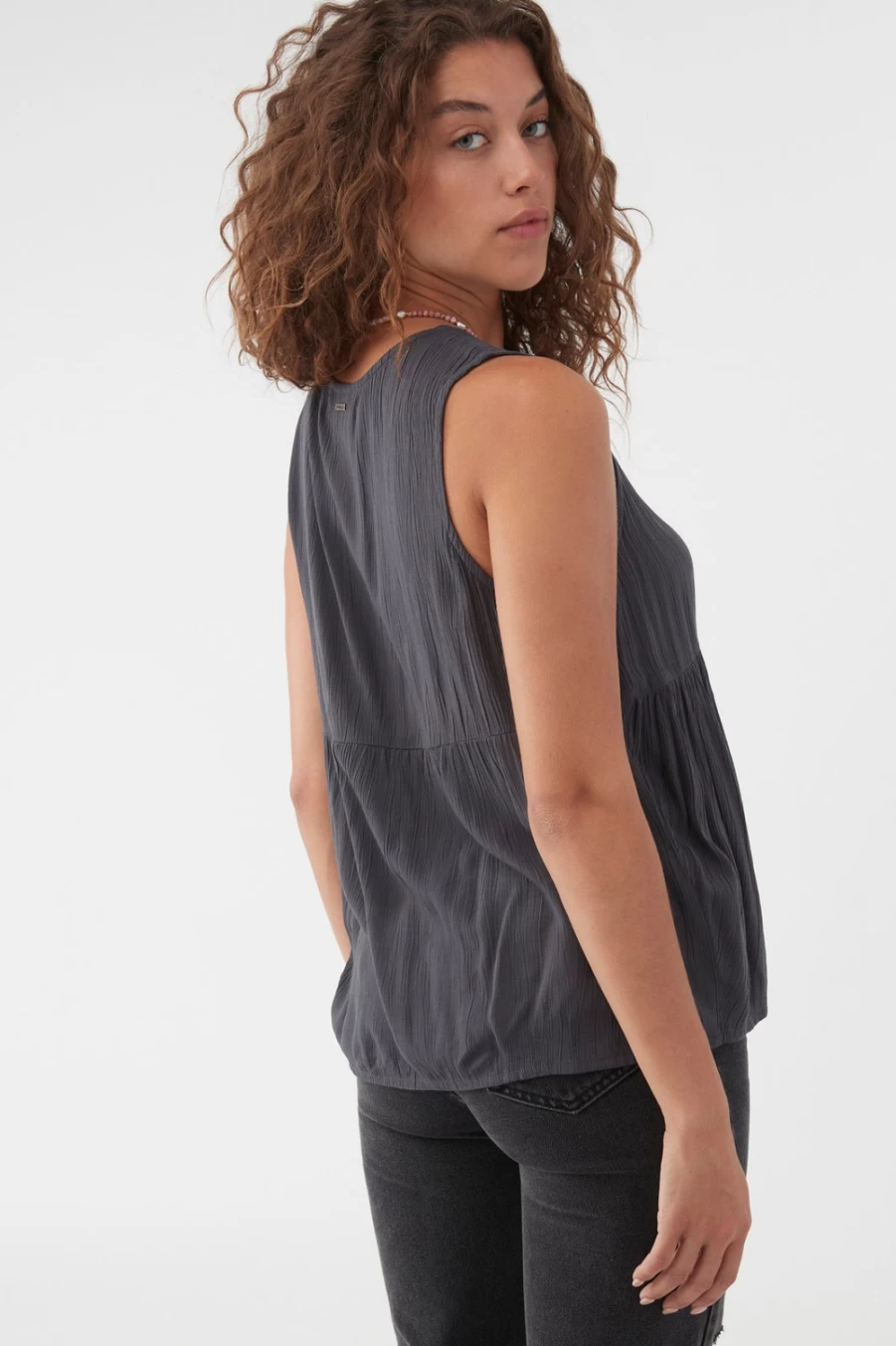 O'Neill Women's Chrystie Solid Top in Slate - Stylish & Comfortable Casual Wear