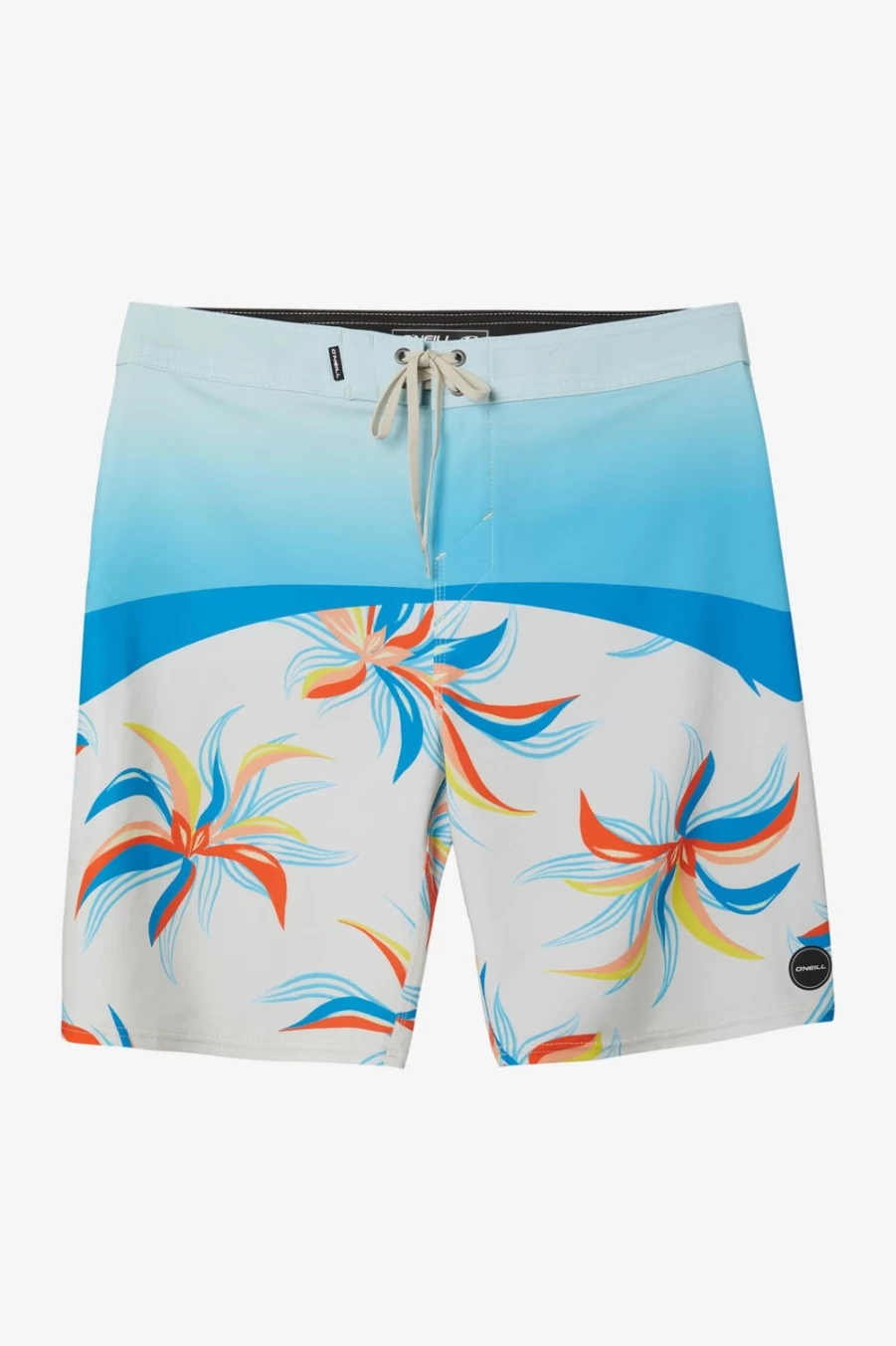 O'Neill Men's Hyperfreak 20" Boardshorts in Cream - Quick-Dry Swim Trunks for Surfing & Beach