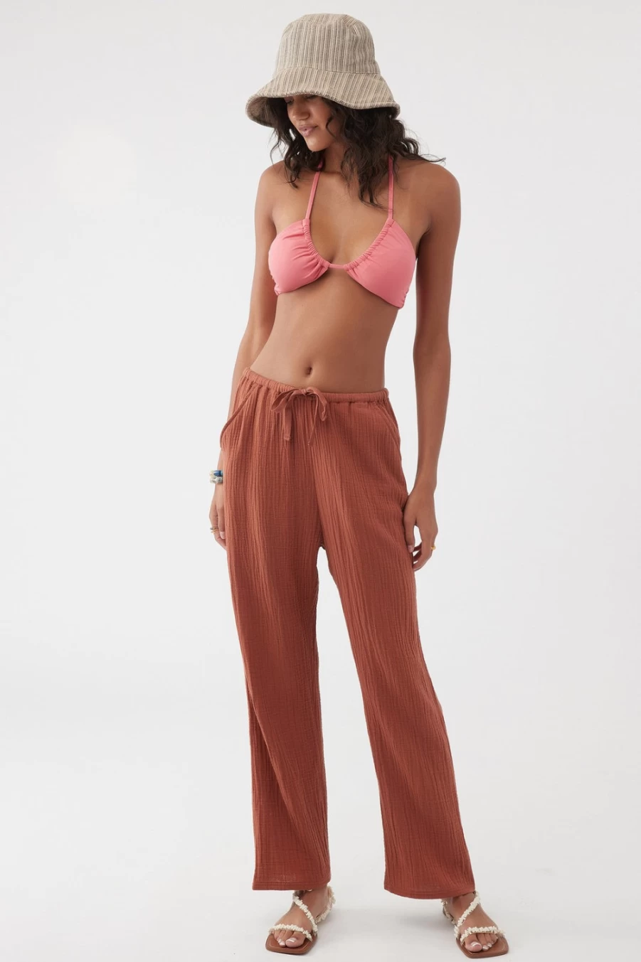 O'Neill Women's Brenda Pants in Rustic Brown - Comfortable Casual Trousers