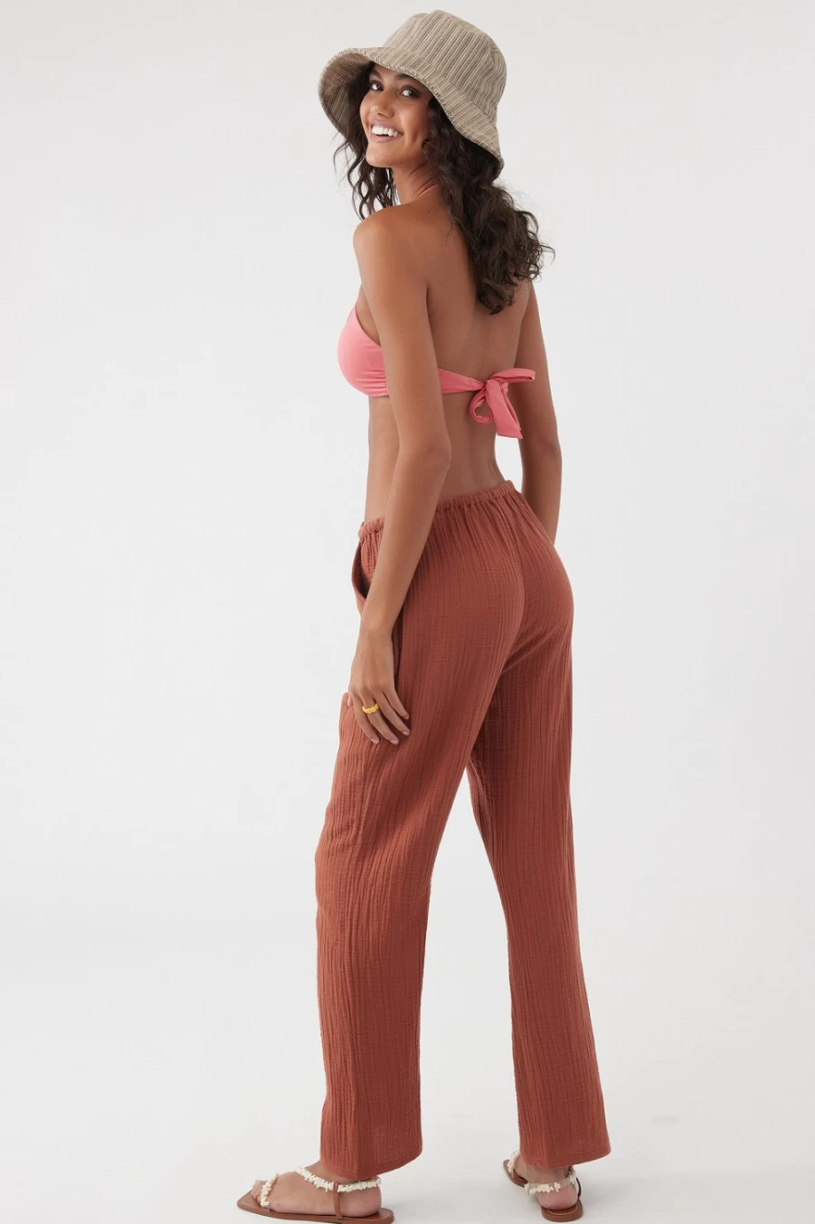 O'Neill Women's Brenda Pants in Rustic Brown - Comfortable Casual Trousers