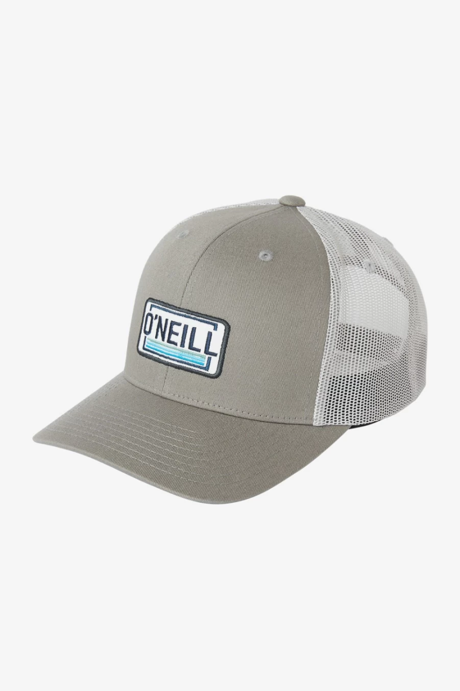 O'Neill Men's Light Grey Trucker Hat - Headquarters Style Adjustable Snapback Cap