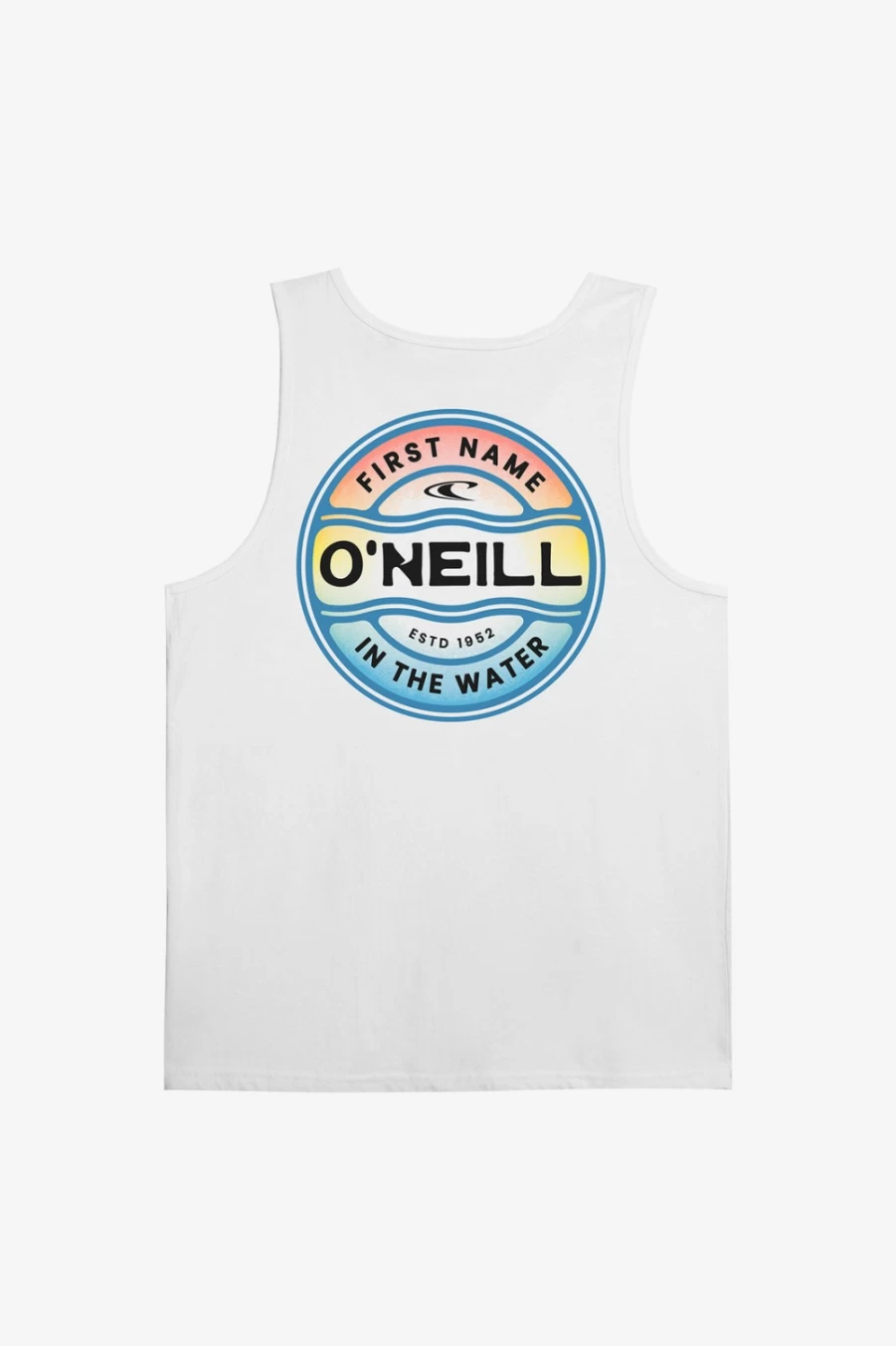 O'Neill Men's White Ripple Tank - Lightweight Comfortable Surf & Casual Wear