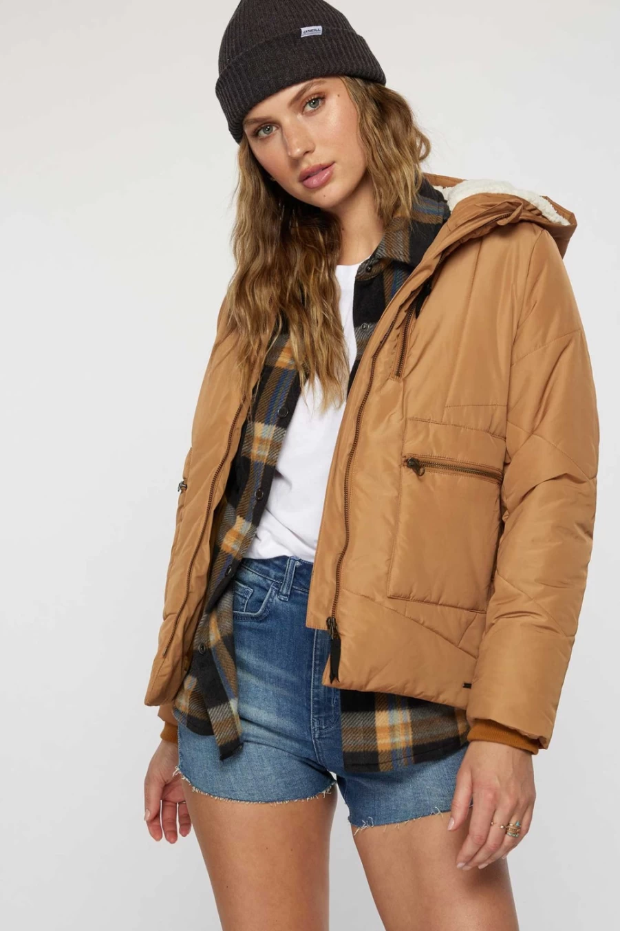 O'Neill Women's Chipmunk Quilted Puffer Jacket - Shaya Style Winter Coat