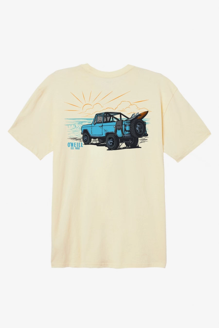O'Neill Men's Baja Tee - Pale Yellow Relaxed Fit T-Shirt