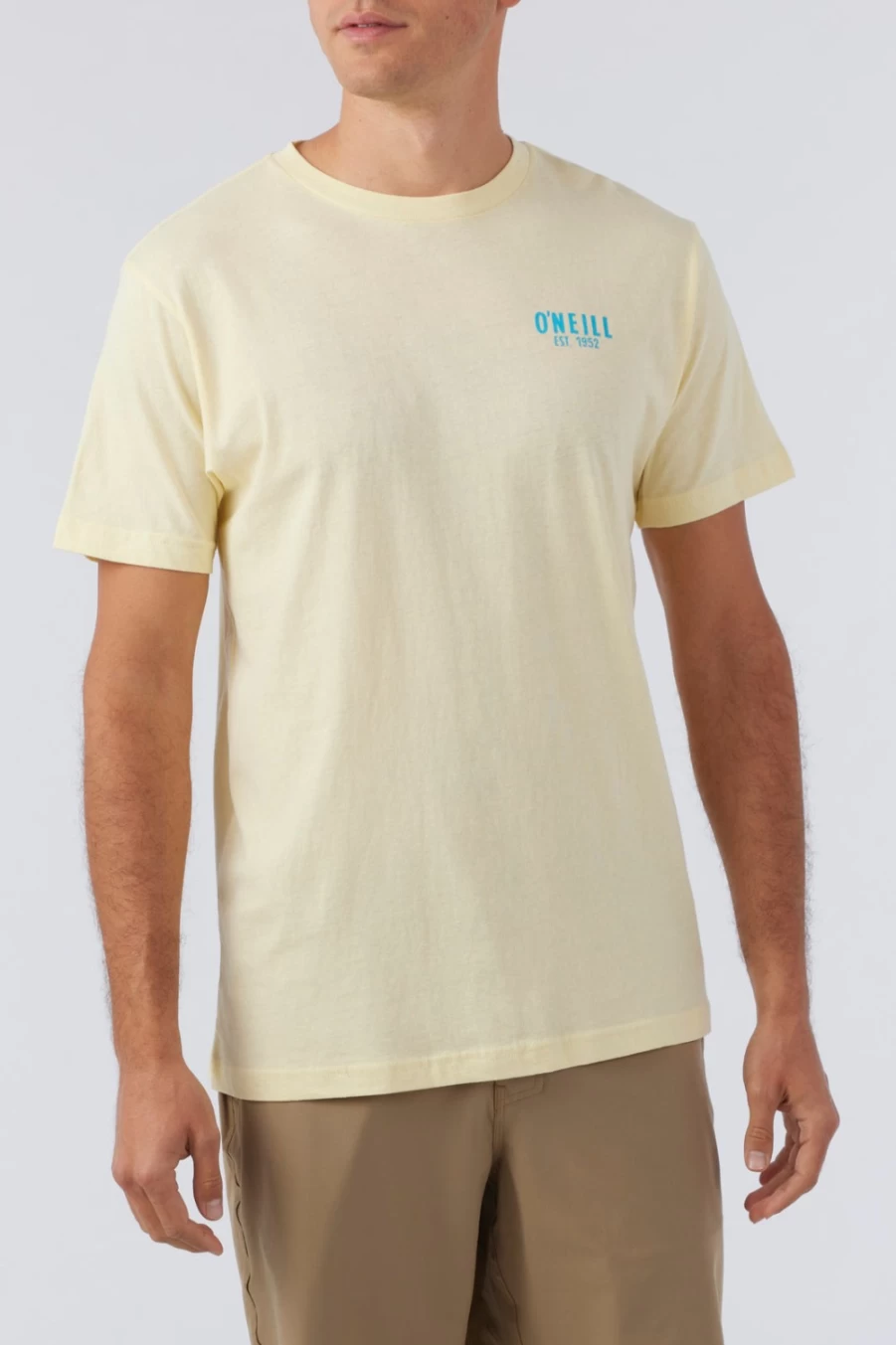 O'Neill Men's Baja Tee - Pale Yellow Relaxed Fit T-Shirt