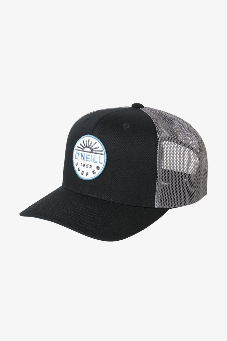 O'Neill Men's Black Stash Trucker Hat - Adjustable Snapback Cap for Casual Wear
