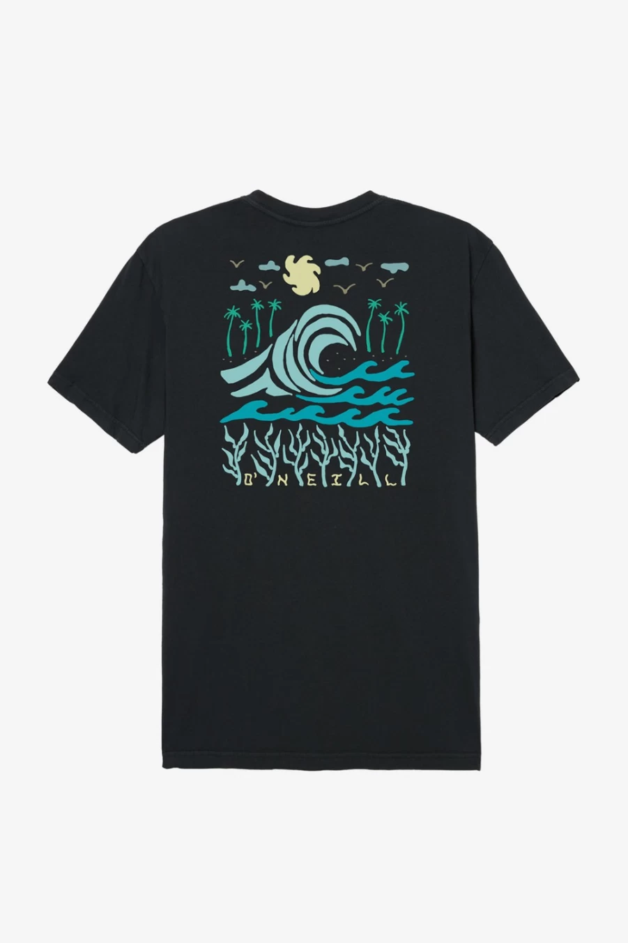 O'Neill Men's Dark Charcoal Tidal Tee - Comfortable Casual T-Shirt