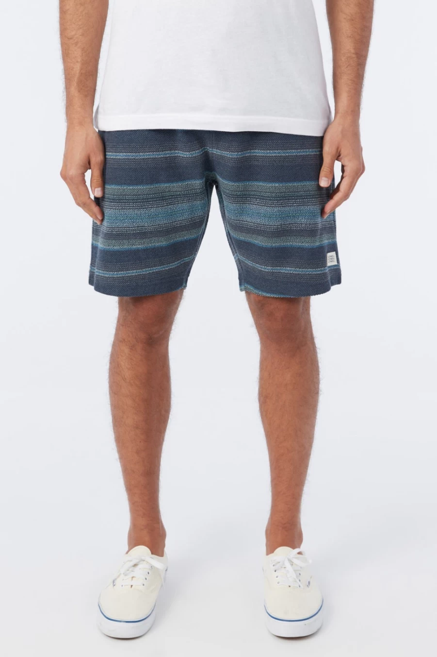 O'Neill Men's Navy Bavaro Stripe Shorts - Casual Summer Beach Shorts for Men