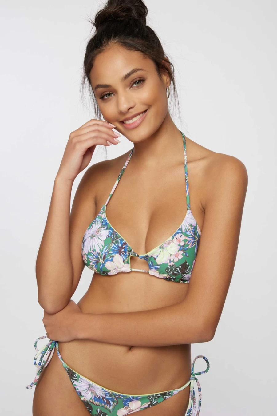O'Neill Women's Jade Floral Bralette Top - Madrid Style Comfort Fit