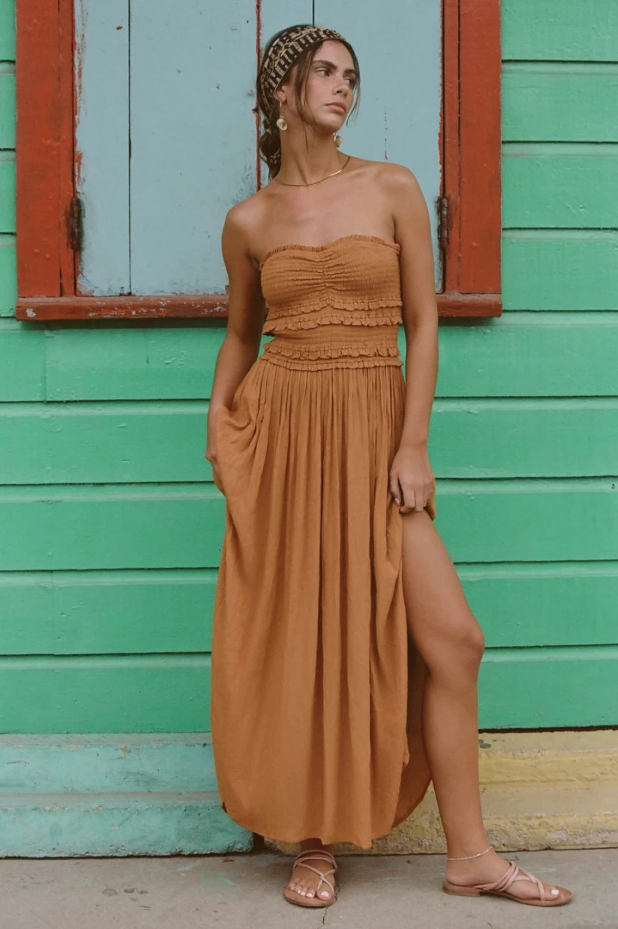 O'Neill Women's Devyn Midi Dress in Turmeric - Stylish Casual Summer Outfit