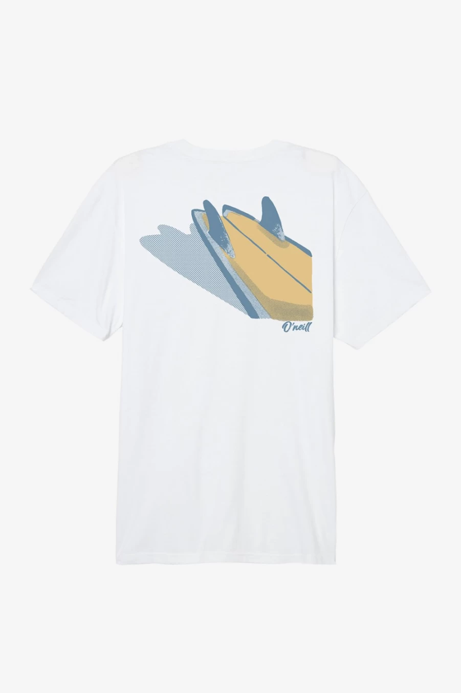 O'Neill Men's White Dropshadow Graphic T-Shirt - Casual Short Sleeve Tee