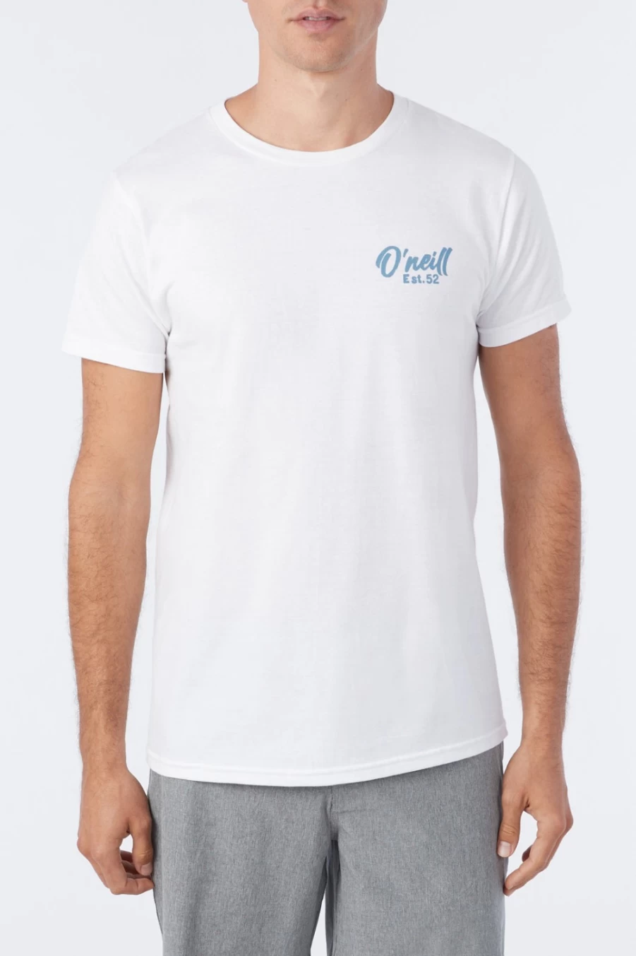 O'Neill Men's White Dropshadow Graphic T-Shirt - Casual Short Sleeve Tee