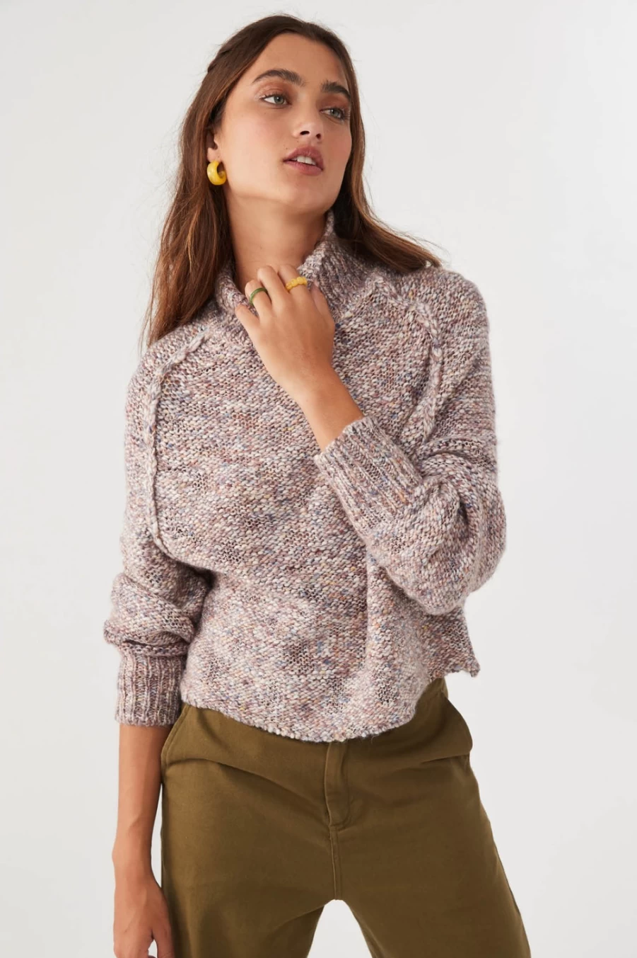 O'Neill Women's Bone Marled Sweater - Floris Knit Pullover