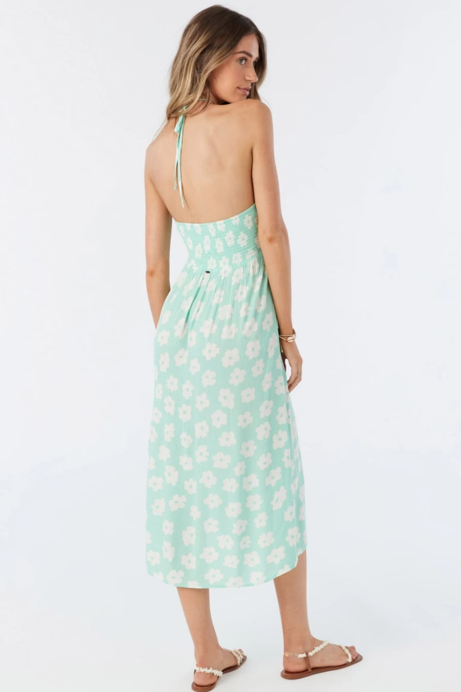 O'Neill Women's Lilybelle Midi Dress in Oceanwave - Flowy Beach Dress for Women