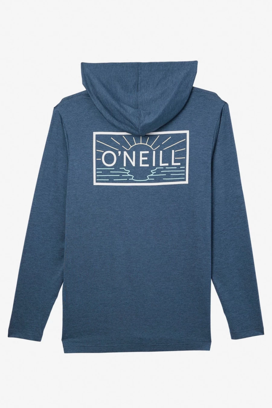 O'Neill Men's TRVLR UPF Hooded Long Sleeve Shirt in Heather Navy - Sun Protection Swim Shirt