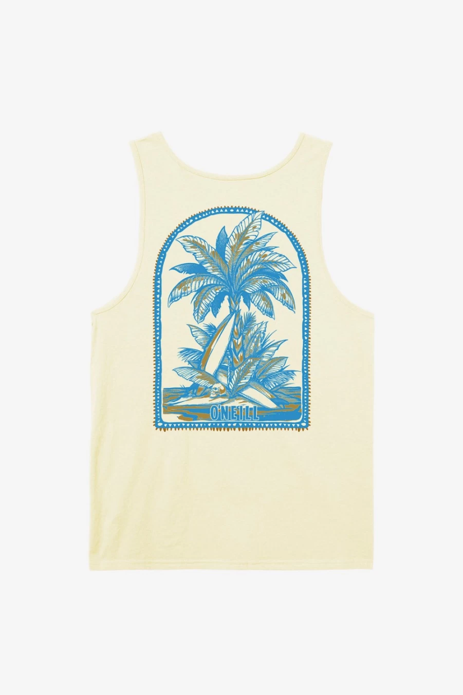 O'Neill Men's Castoff Tank Top in Pale Yellow - Lightweight Comfort Fit