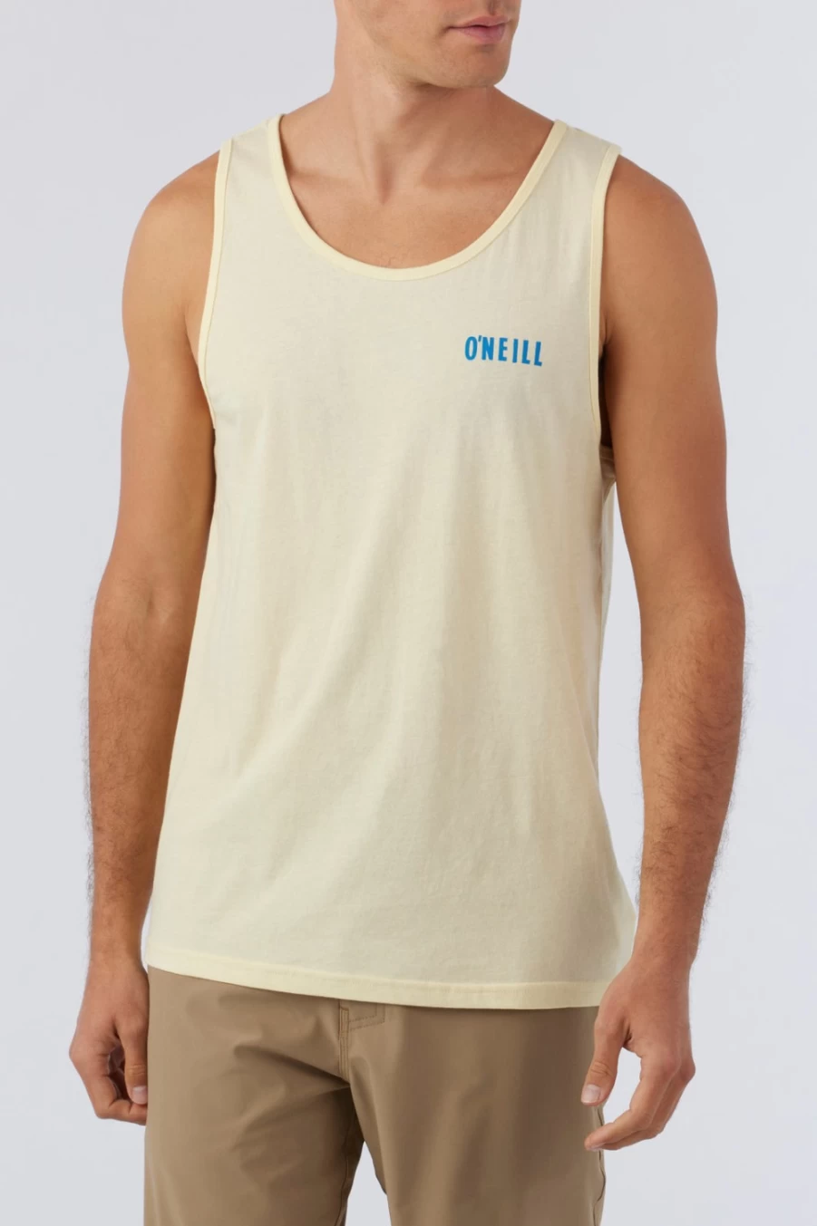 O'Neill Men's Castoff Tank Top in Pale Yellow - Lightweight Comfort Fit