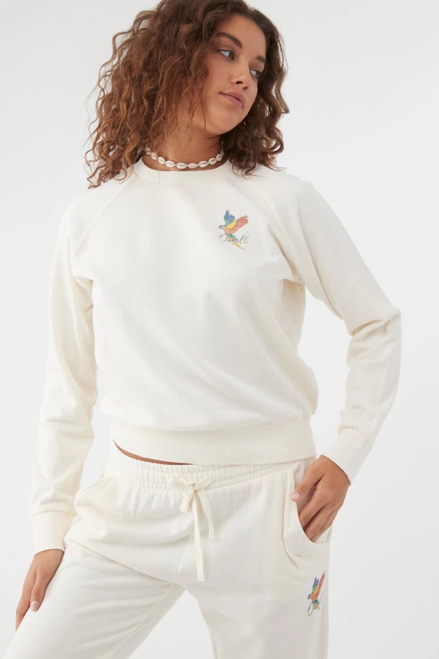 O'Neill Women's Seaspray Fleece Jacket in Winterwhite
