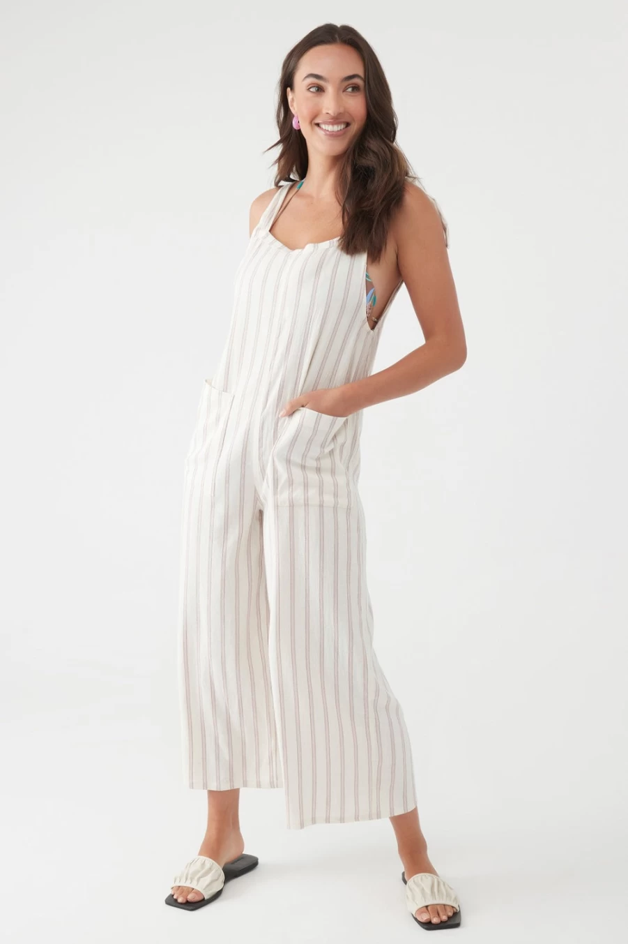 O'Neill Women's Winterwhite Sid Stripe Jumpsuit - Stylish Striped Romper for Women