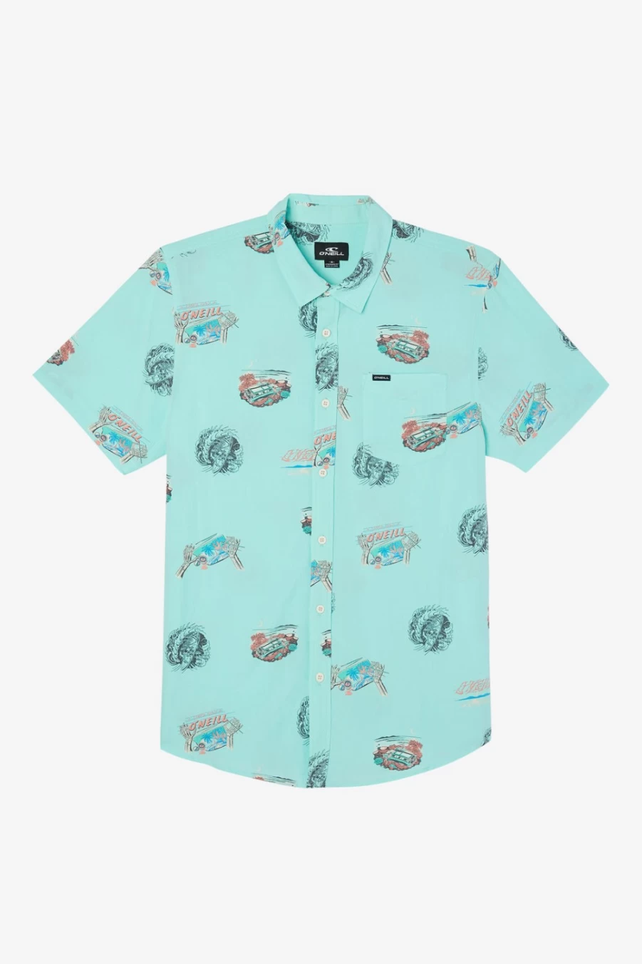 O'Neill Men's Turquoise Eco Modern Artist Oasis Shirt