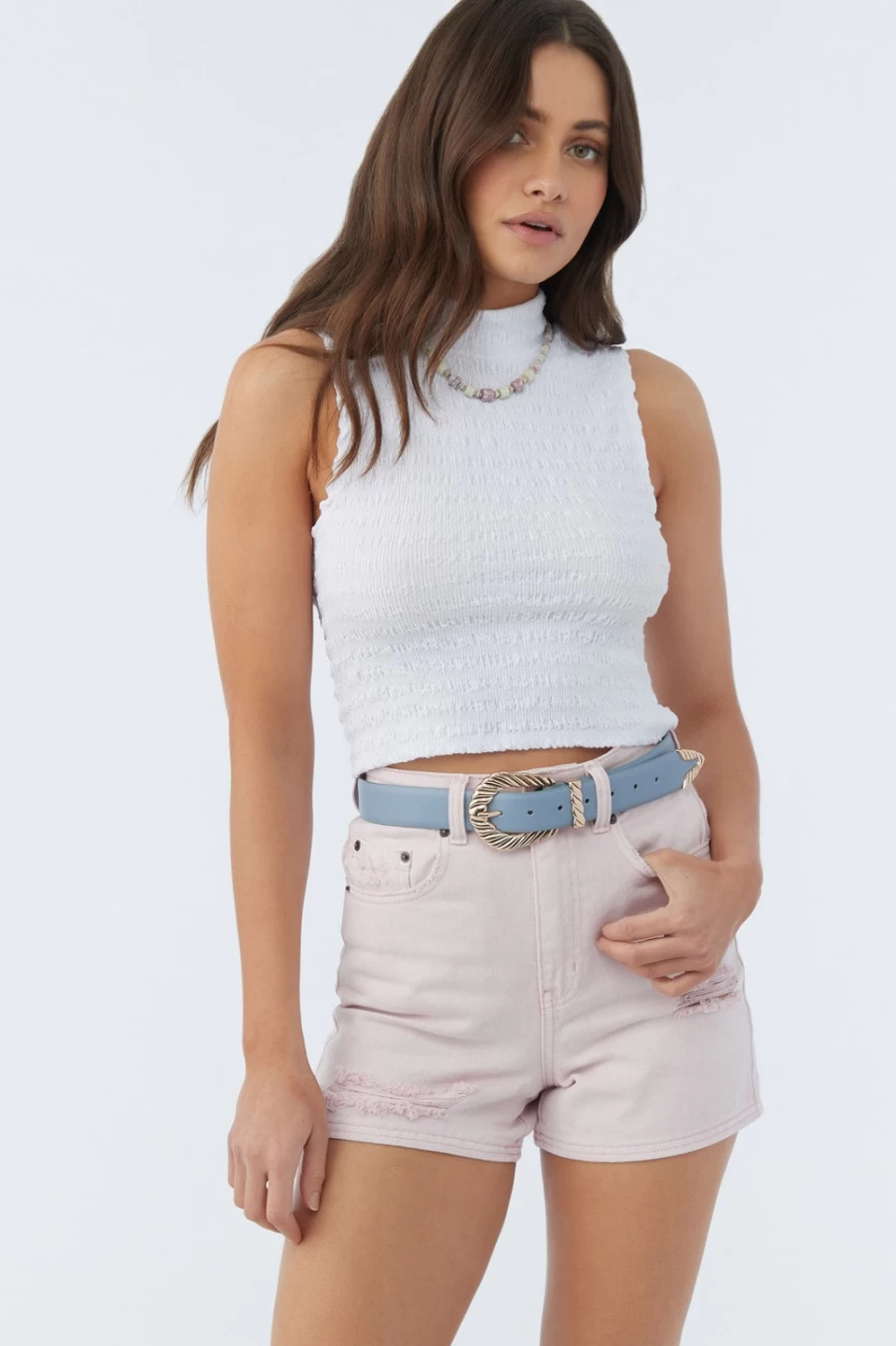 O'Neill Women's Robbin Top - White Surfwear T-Shirt for Women
