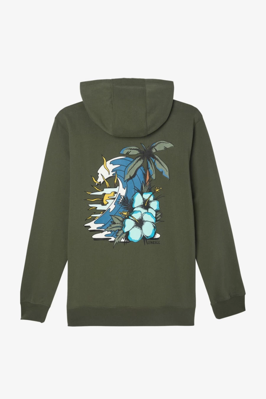 O'Neill Men's Dark Olive Pullover Fleece - Fifty Two Scenic Design
