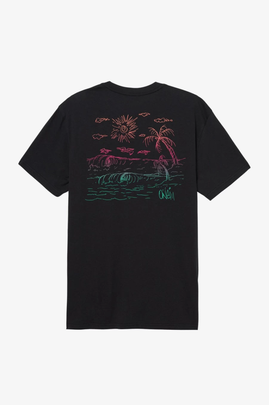 O'Neill Men's Black Sketchy Tee - Graphic T-Shirt for Casual Wear