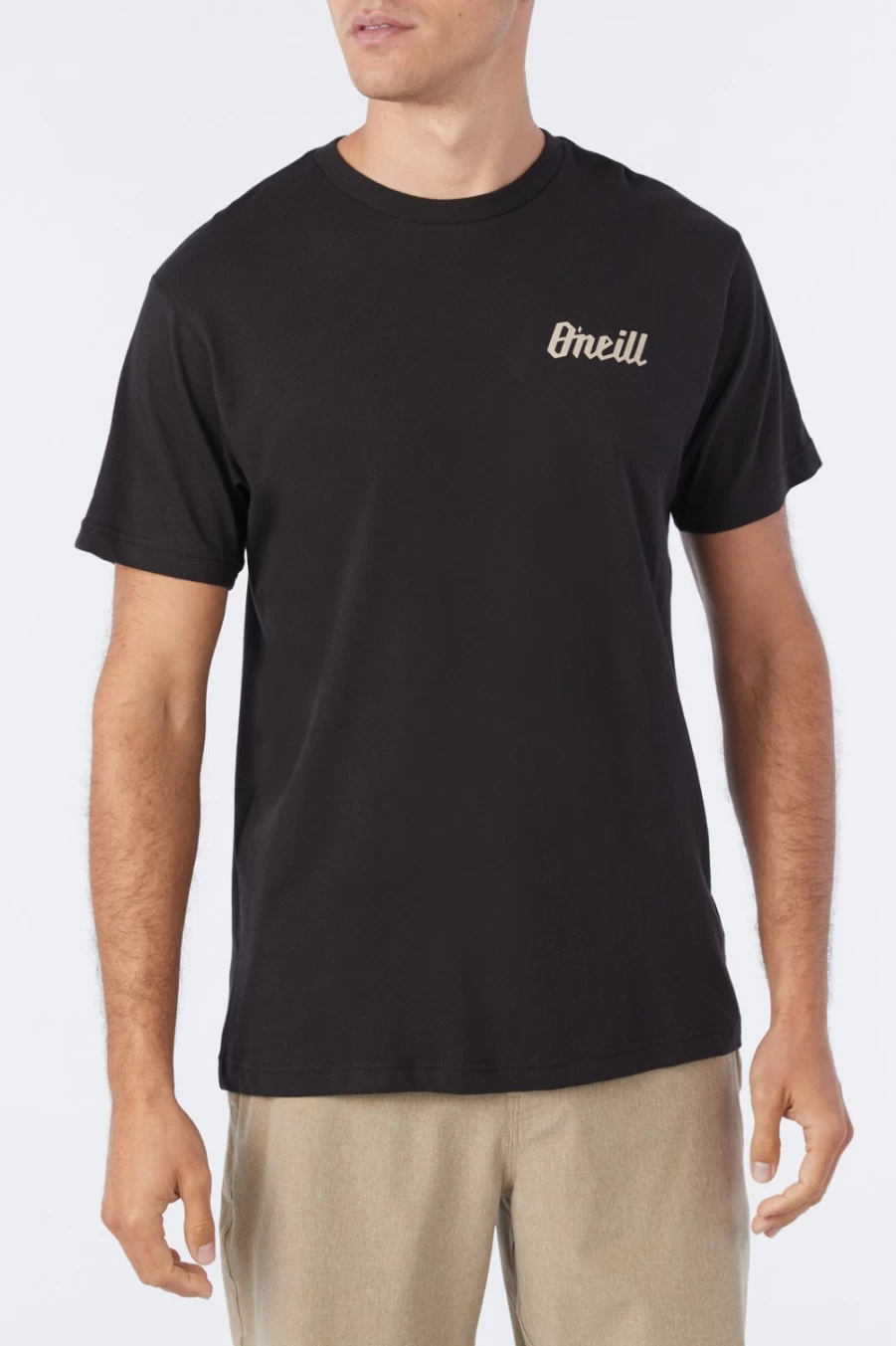 O'Neill Men's Black Burnout T-Shirt - Soft Vintage Tee for Casual Wear