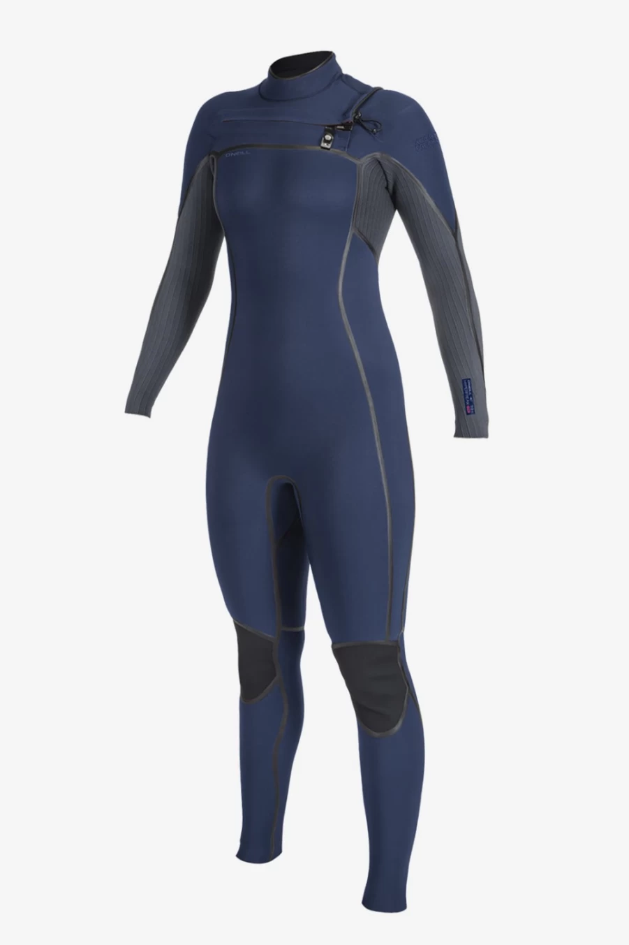 O'Neill Women's Hyperfreak Fire 3/2mm Chest Zip Full Wetsuit in NVY Shade