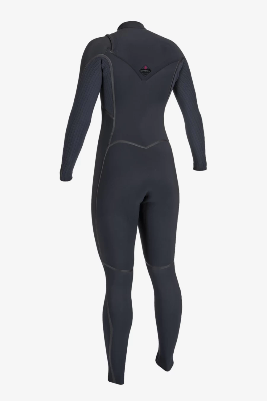 O'Neill Women's Hyperfreak Fire 4/3mm Chest Zip Full Wetsuit - Black/Black (Blk/Blk)
