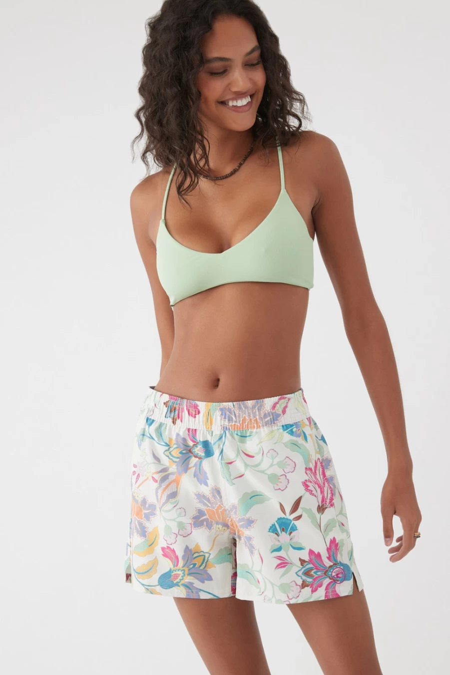 O'Neill Women's Vanilla Printed Stretch 4" Boardshorts - Jetties Design