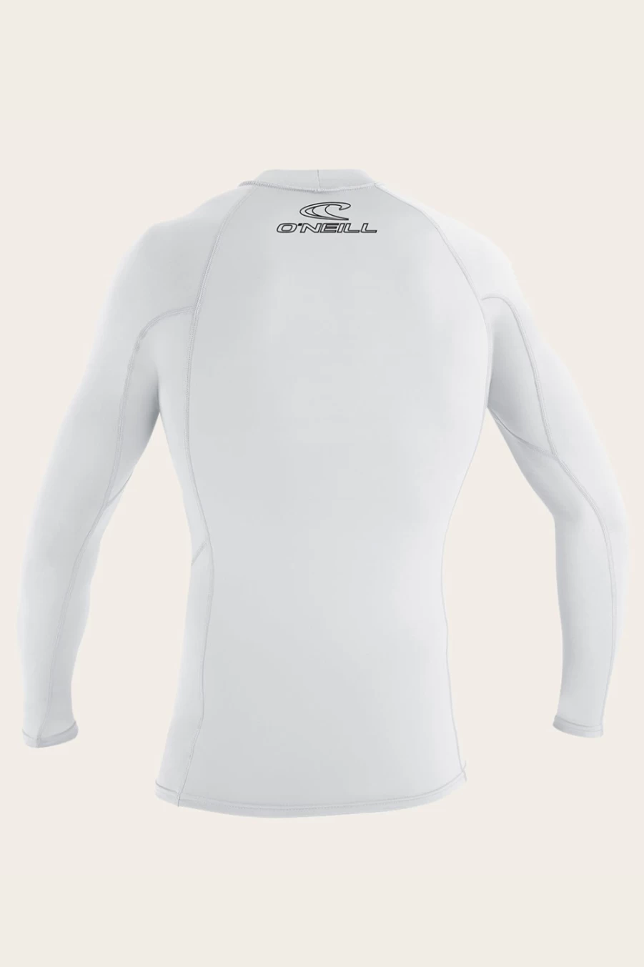 O'Neill Men's Youth Basic 50+ Long Sleeve Rash Guard - White UPF Sun Protection Surf Shirt